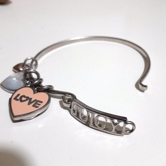 Juicy Couture Jewelry - Juicy Couture Silver Color Metal Charm Bracelet